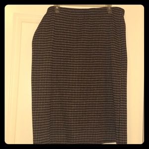 Graff Brown and Black Houndstooth Pencil skirt